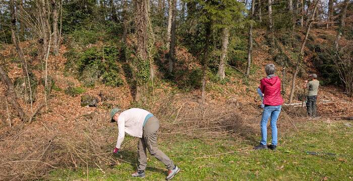 Freiwillige bei der Arbeit