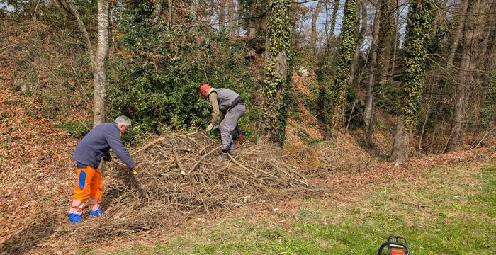 Freiwillige bei der Arbeit